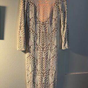 Dress the Population Light Beige Gown